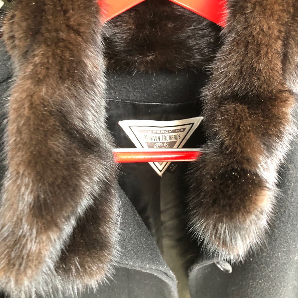 J. Percy for Marvin Richards Fur trimmed long coat